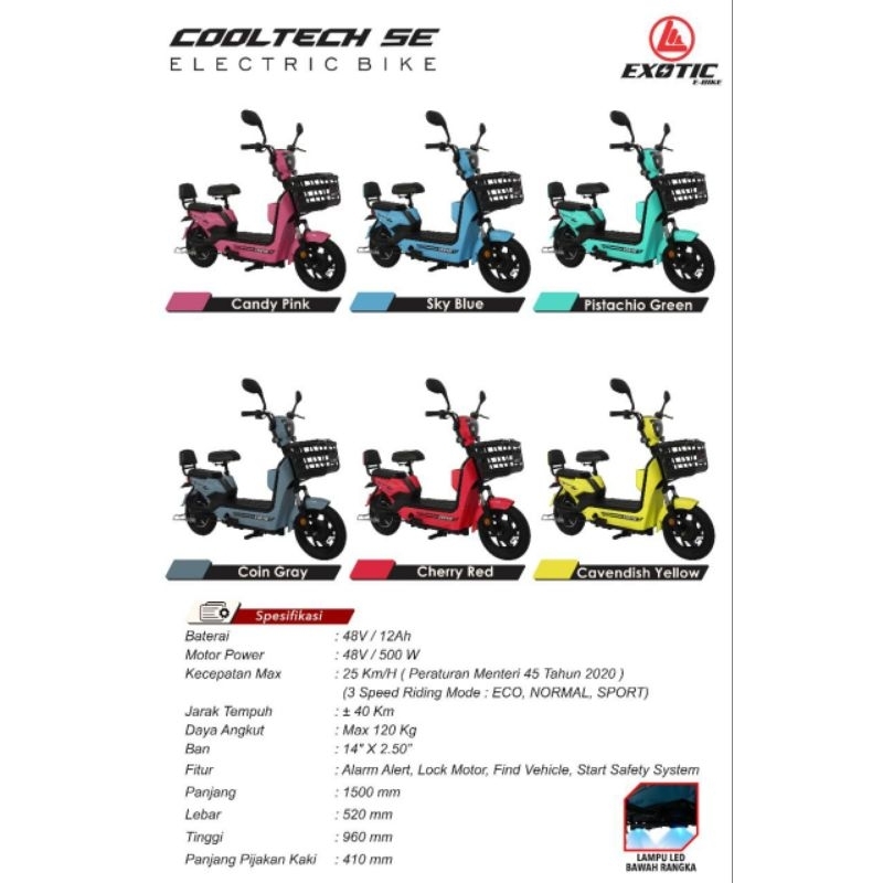 e-bike sepeda listrik exotic Cooltech