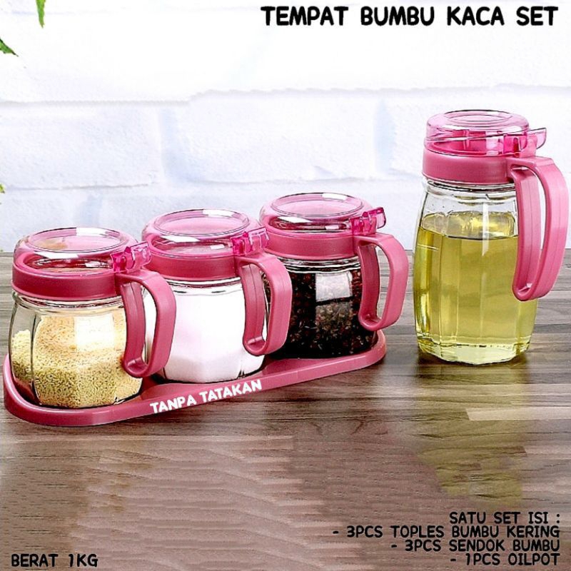 set tempat bumbu dan minyak