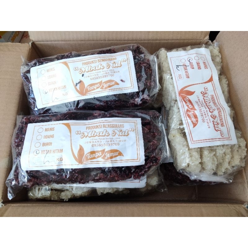 Rengginang Mentah Ketan Hitam / Rengginang Mentah Tanpa Jemur / Rengginang Ketan Super 500gr