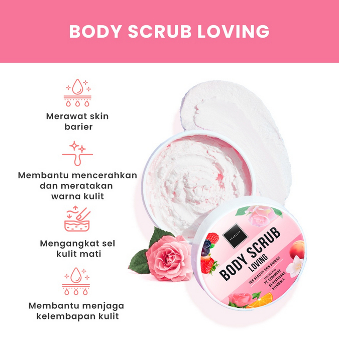 (INEED) SCARLETT WHITENING LOVING SERIES - BODY LOTION - SHOWER SCRUB SABUN - BODY SCRUB - BODY SERUM - BODY CREAM