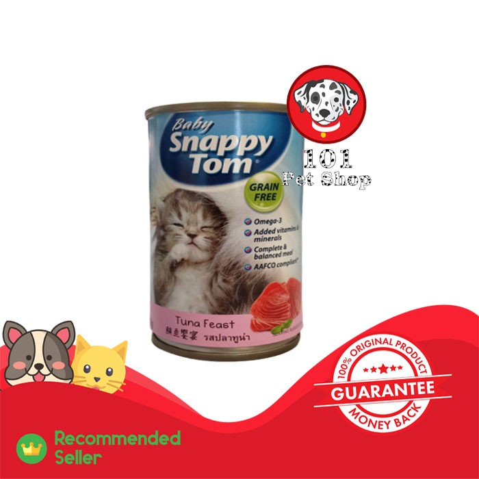 MAKANAN KUCING SNAPPY TOM BABY FEAST KITTEN TUNA 400GR