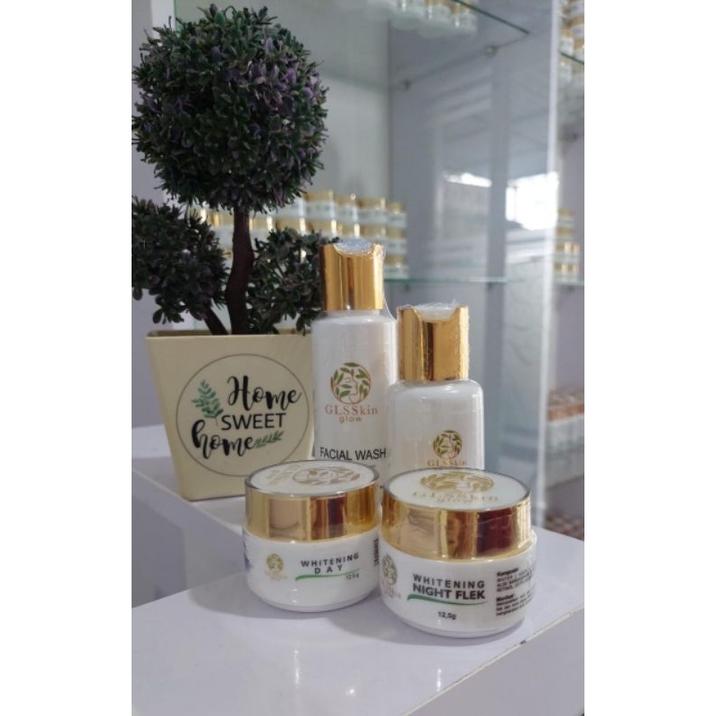 glsskin paket whitening flek tebal kemasan baru