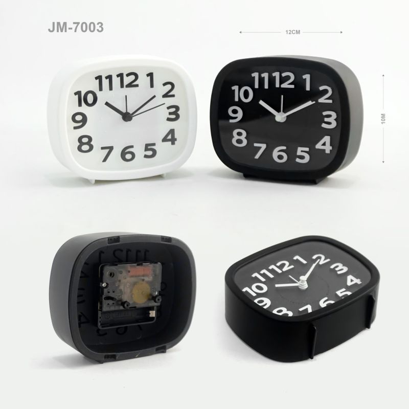 Jam Weker Minimalis Plastik / Jam Weker / Jam Alarm / Jam Meja Kecil / Jam Alarm