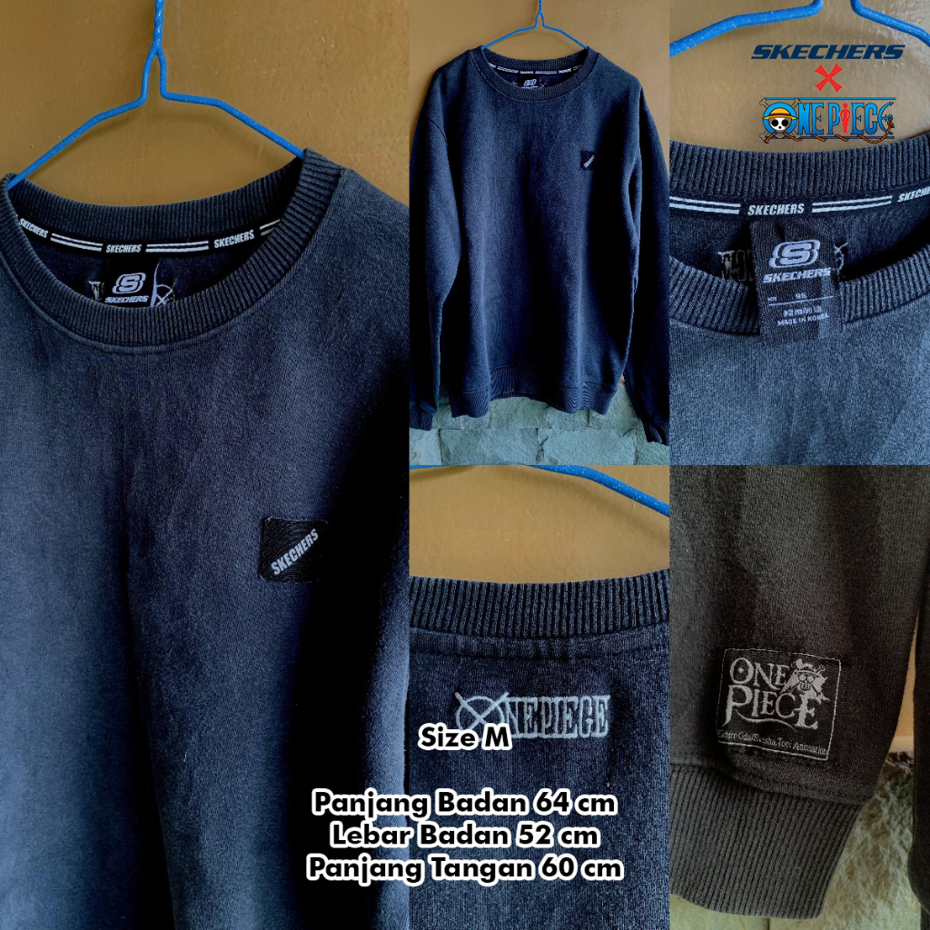 Crewneck Skechers X One Piece Black Second Like New Size M
