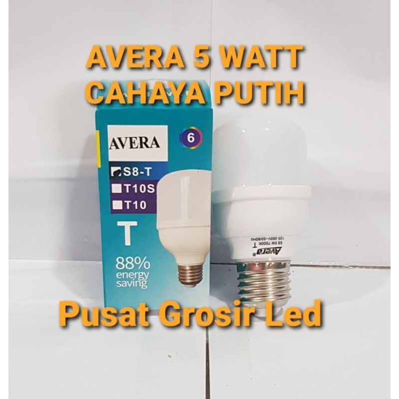 Paket Hemat 5 pcs Lampu Led Murah 5w 5 Watt Kapsul Cahaya Super Terang