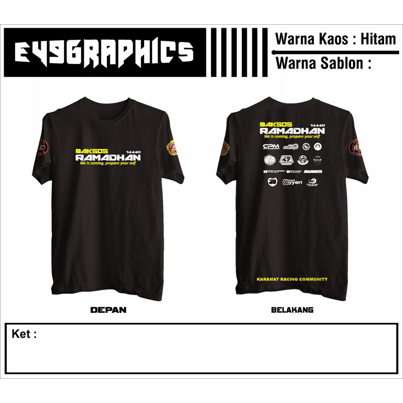 KAOS KRC BAKSOS RAMADHAN