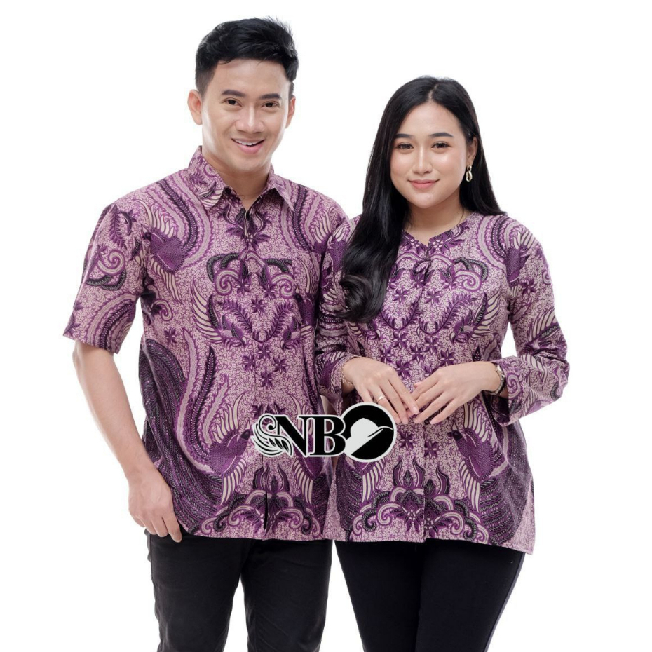 Batik Couple Modern Atasan Blouse Batik Kerja Kantor Wanita Seragam Batik M L XL XXL