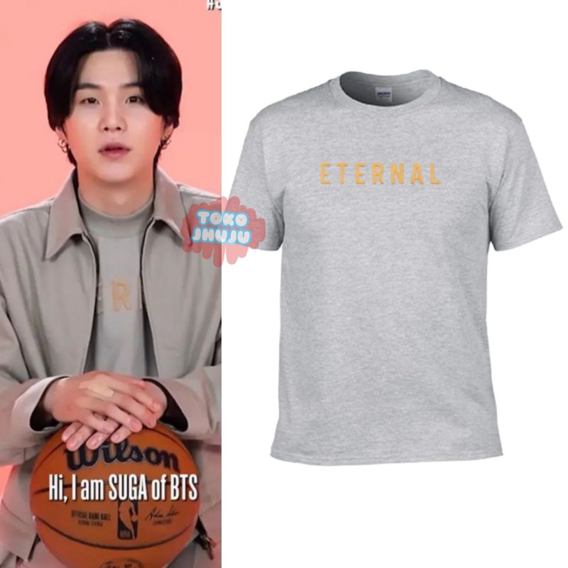 Kaos Suga Bangtan Eternal Sablon Cream