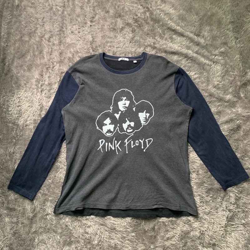 kaos Longsleve Uniqlo band Pink floyd second secondbranded original