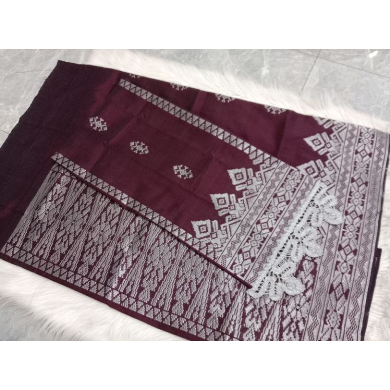 songket silungkang manggis silver