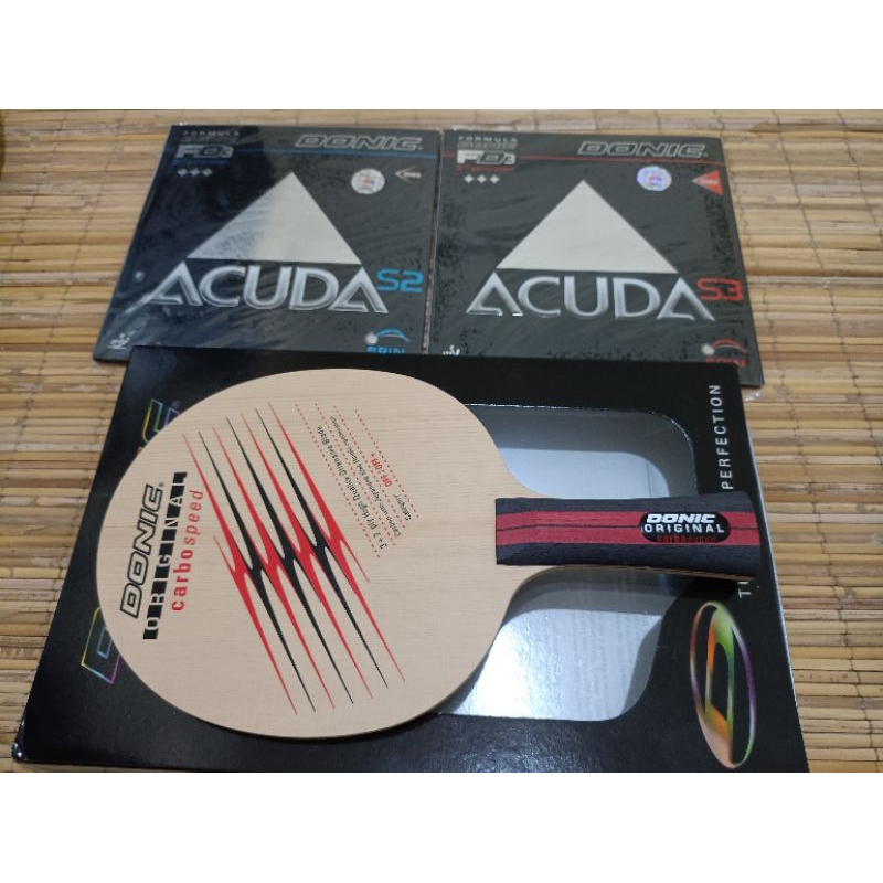 PAKET BET TENIS MEJA DONIC ORIGINAL CARBO SPEED