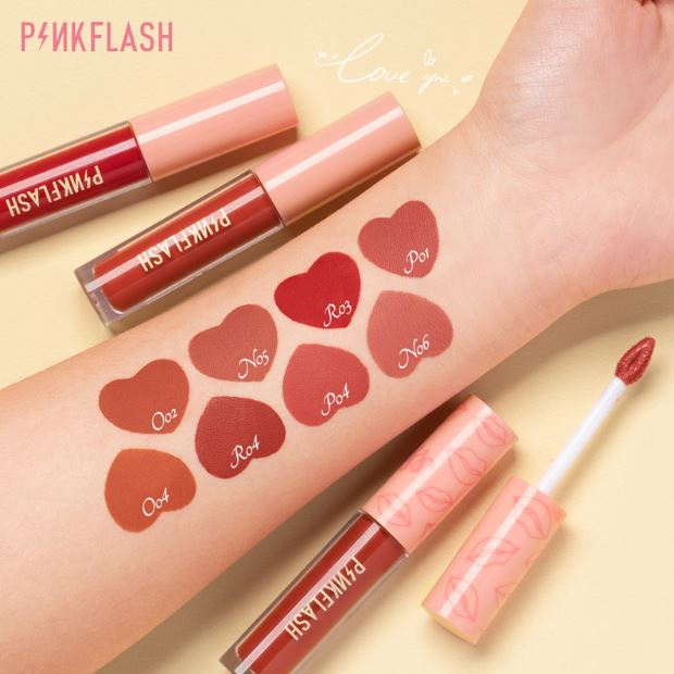 PINKFLASH Lipstik Matte cair original Tahan lama