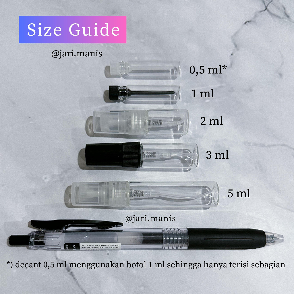decant share - STL by Sarah The Label Nadine Zara origin zayn vial tester parfum