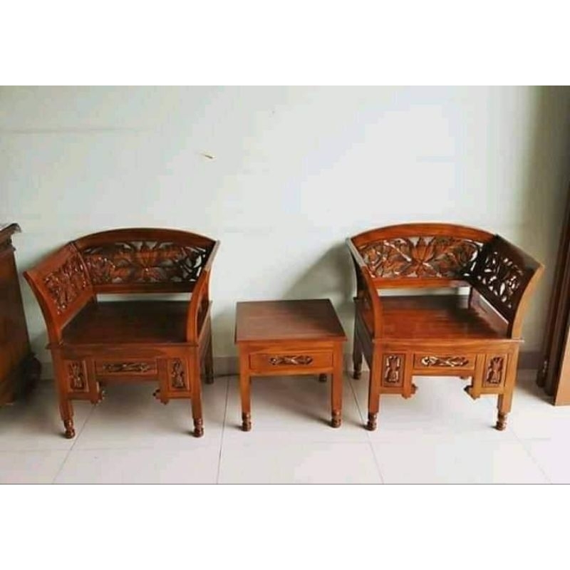 Kursi teras kartini | kursi teras ukiran | KURSI TERAS JATI