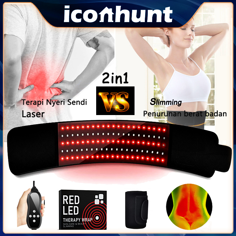 Laser  Alat lampu infrared fisioterapi Terapi Laser Nyeri Sendi red light Infrared 850nm 660nm Therapy Back terapi stroke fisioterapi lampu /Fat Burning Belt Penurunan berat badan