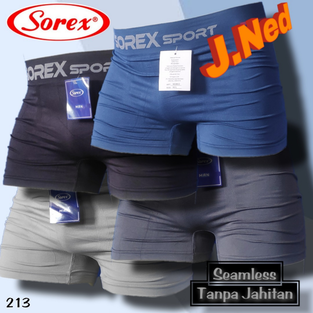 J213 (hrg per biji) CD BOXER PRIA SOREX CELANA DALAM PRIA BOXER PRIA IMPORT