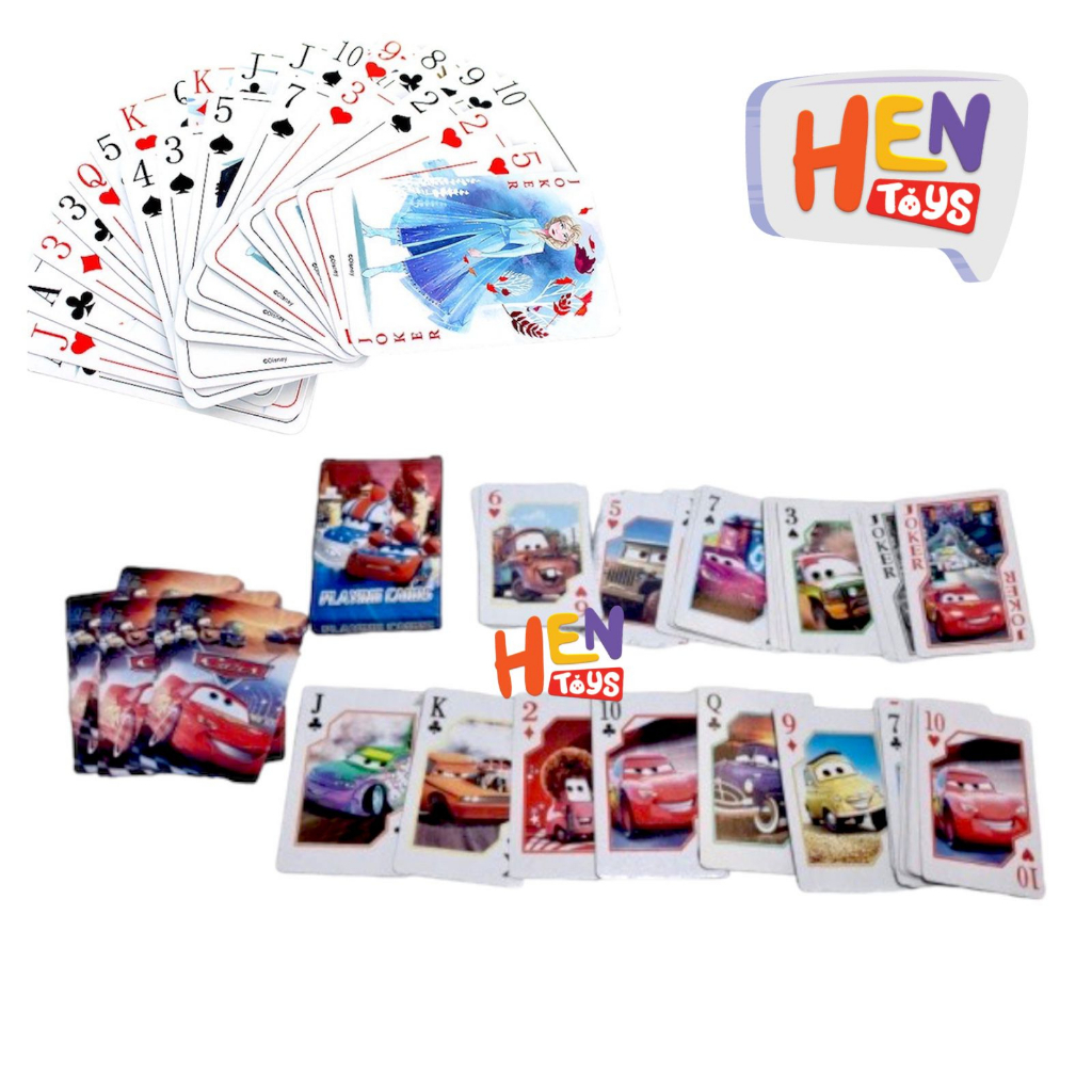 Mainan Kartu Remi Gambar Karakter Frozzen Carss Helo Kity - Permainan Kartu