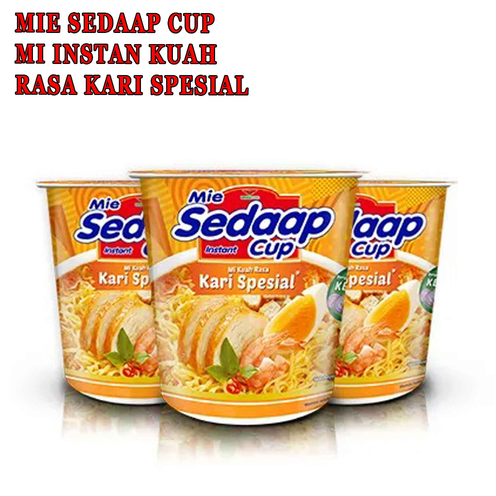 MIE INSTAN CUP * MIE SEDAP * KARI SPESIAL 81g