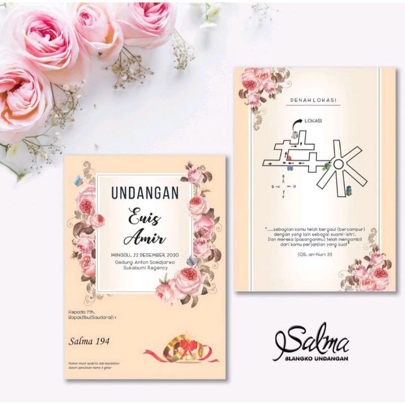 Blangko Undangan Seri Salma 194
