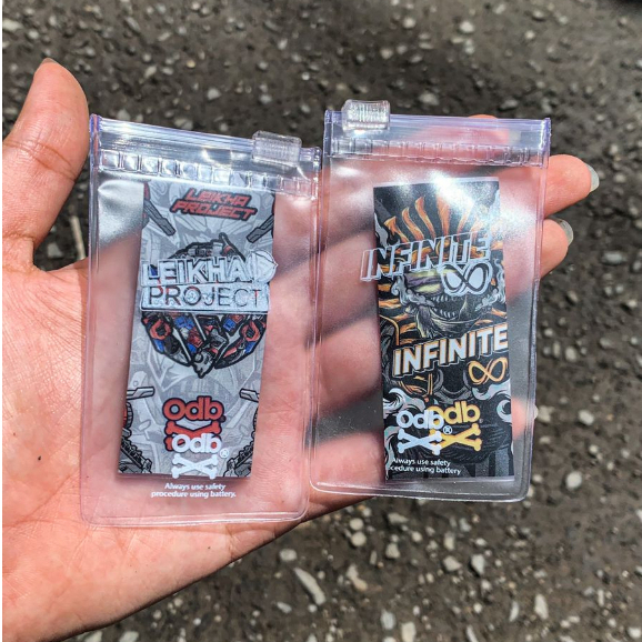 Ready wrap baterai 18650 odb free pouch Odb x Leikha Infinite Battery