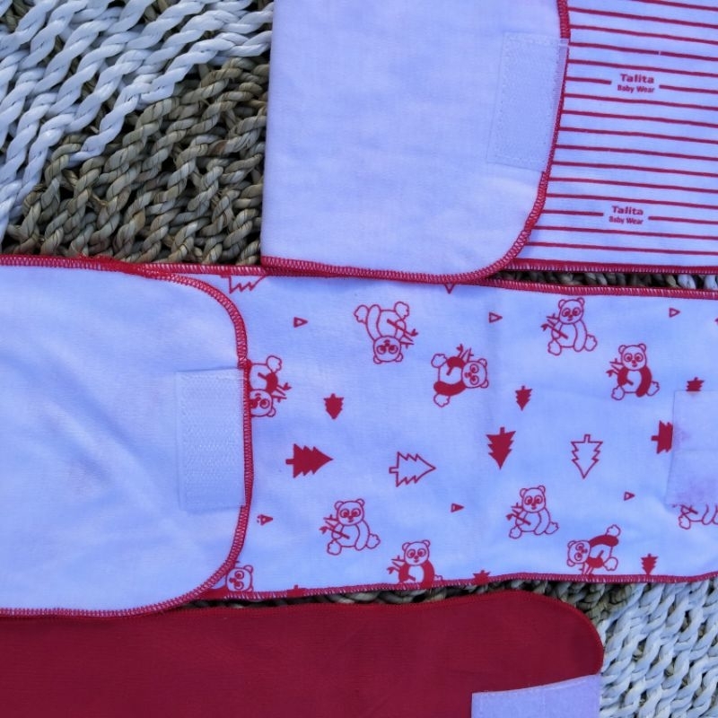 3 PCS Gurita Rekat Bayi Newborn/Gurita Instant Baby Seri warna Merah/Kain Penyangga Perut Bayi