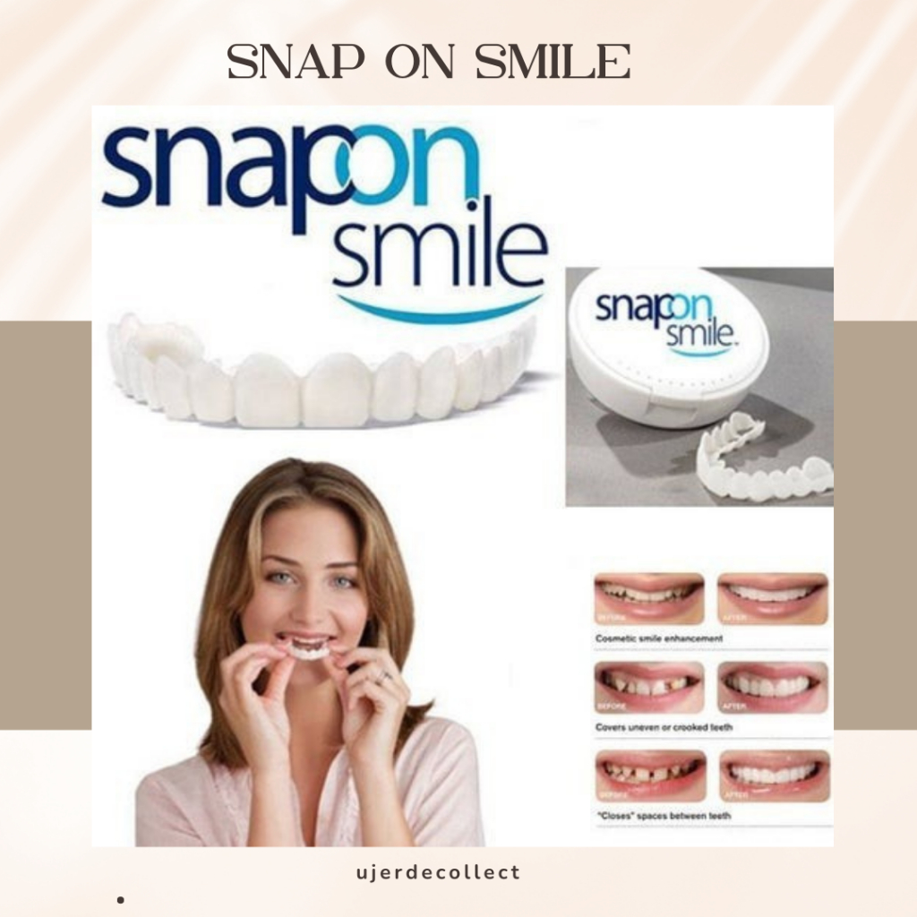 Snap On Smile Snap 'n Smile Gigi Palsu/Gigi Palsu 1 Set Atas Bawah