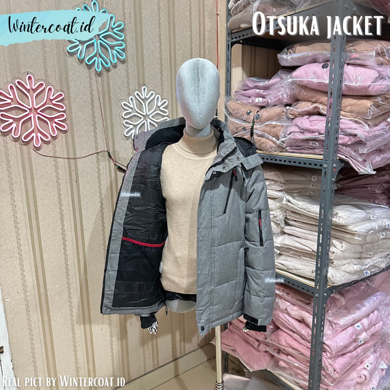 Men winter coat otsuka jacket pria import hangat jaket musim dingin salju snow unisex waterproof