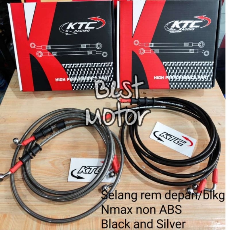 Selang Rem KTC Racing Set Depan Belakang Nmax Non ABS Brake Hose