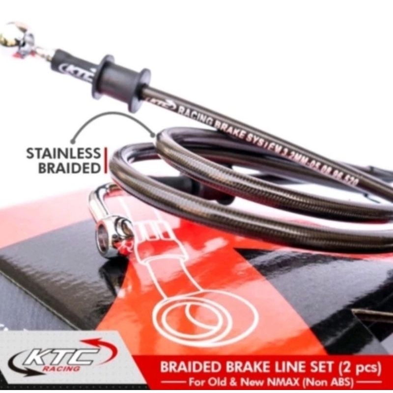 Selang Rem KTC Racing Set Depan Belakang Nmax Non ABS Brake Hose