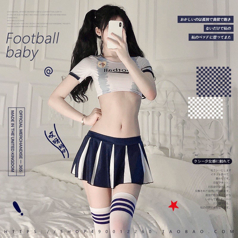 Lingerie Sexy hot Cosplay Seragam Sepak Bola Gadis Set 3A557