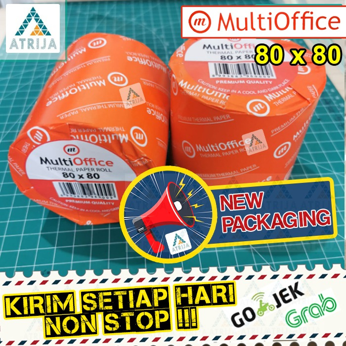 

Thermal Paper Roll MULTI OFFICE 80x80. Kertas Thermal. Kertas Struk Kasir. MULTIOFFICE 80