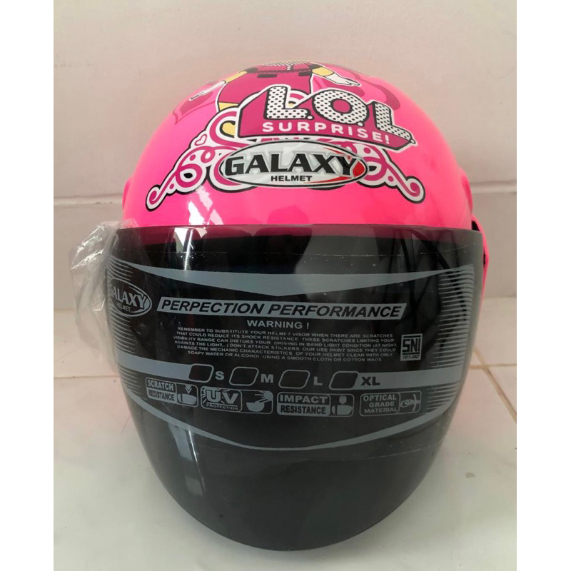 Helm Anak Galaxy LOL Pink Usia 3-7 Thn SNI Terlaris Termurah