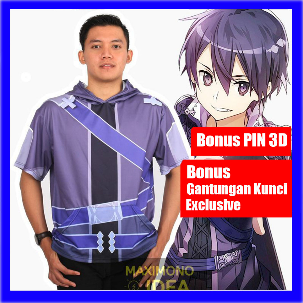 Kaos Anime Sword Art Online SAO Kirito