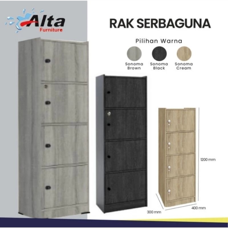 RAK BUKU RAK SUSUN RAK SERBAGUNA 4 SUSUN TERMURAH