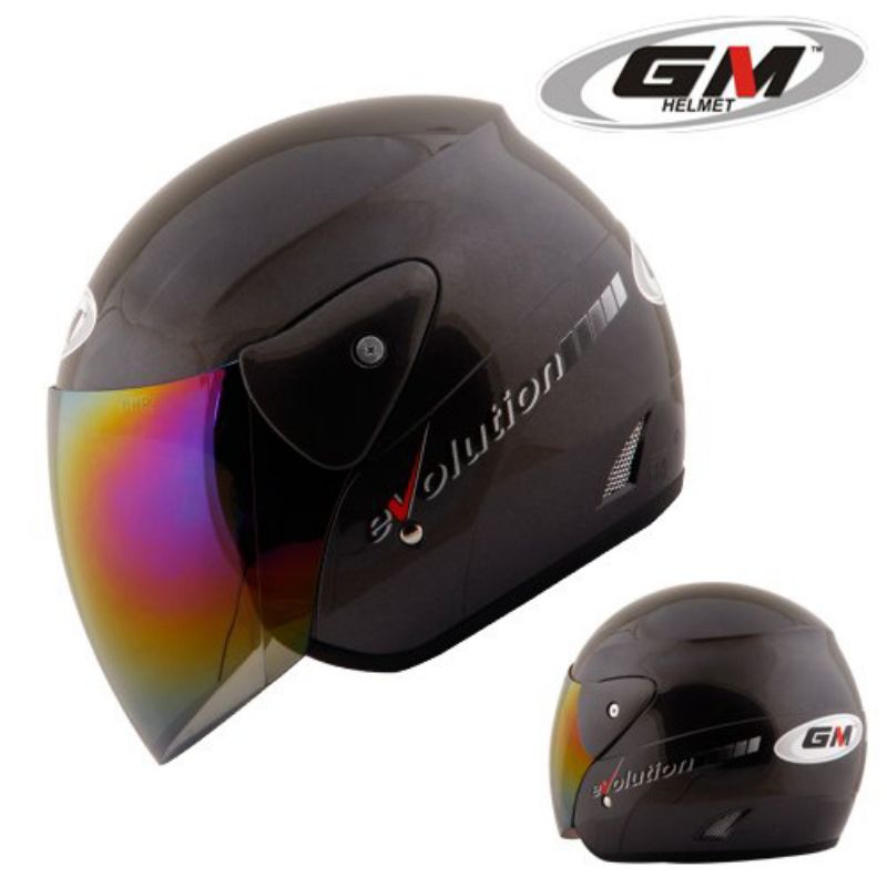 Helm GM Evolution Hitam Glossy