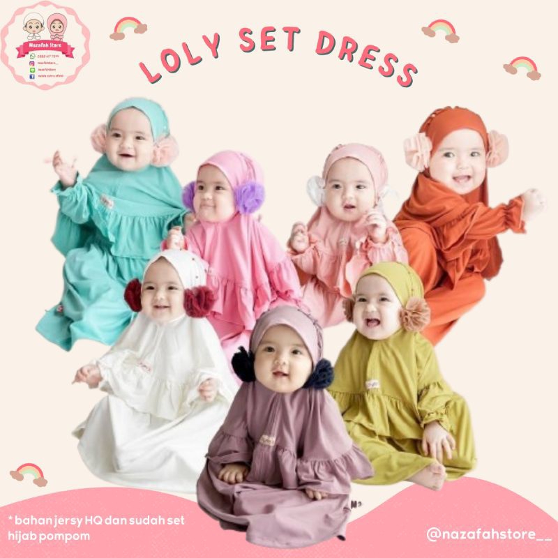 Loly Dress Set Hijab / Etalase 1 Loly Dress By Oyrins