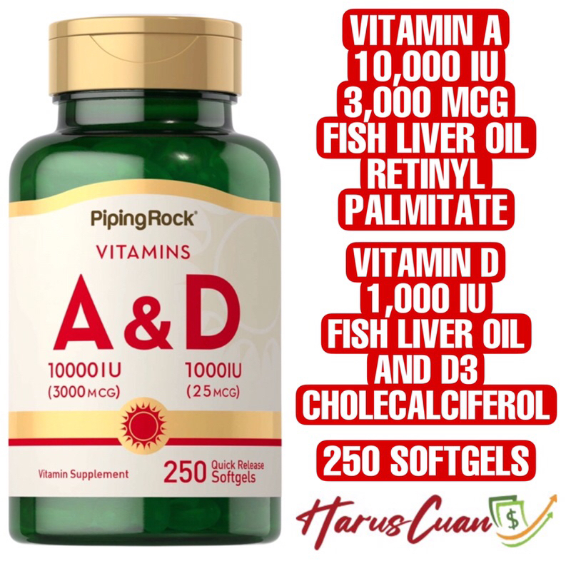 piping rock vitamin a 3000 mcg vitamin d 1000 iu vitamin mata eyes immune booster kekebalan daya tah