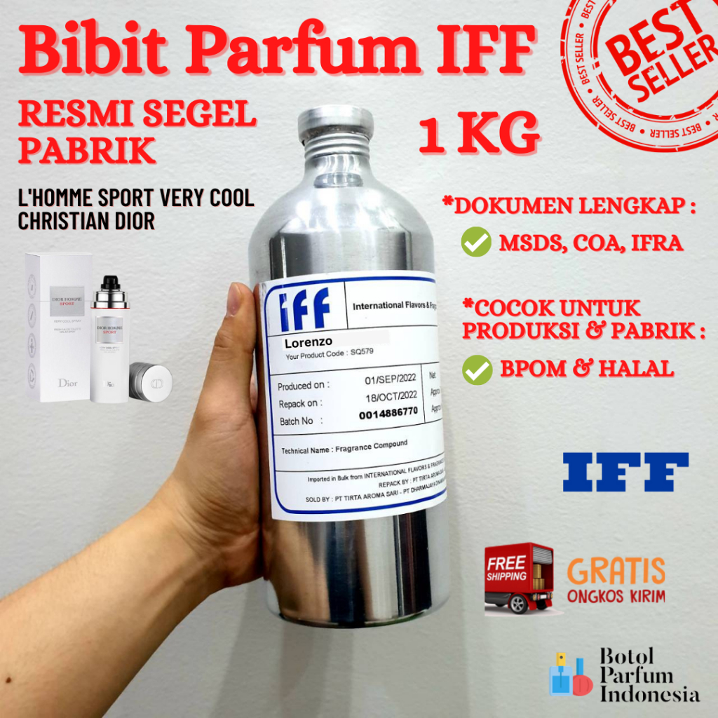 BIBIT PARFUM SEGEL Lorenzo BY IFF MURNI 100% - MSDS COA IFRA
