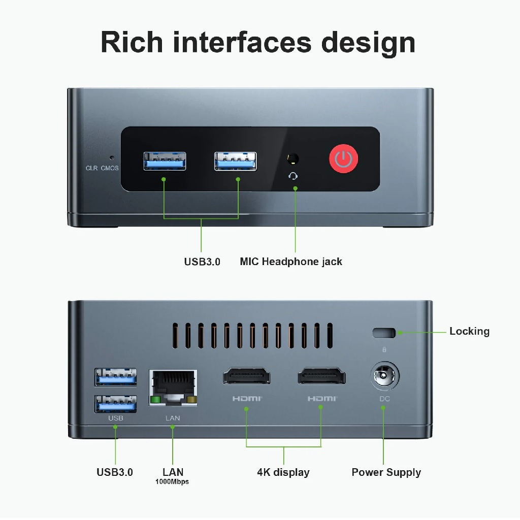 BEELINK MINI S Mini PC - Intel Celeron N5095