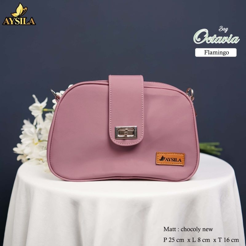 TAS SELEMPANG OCTAVIA BAG BY AYSILA BAHAN CHOCOLY ANTI AIR PREMIUM