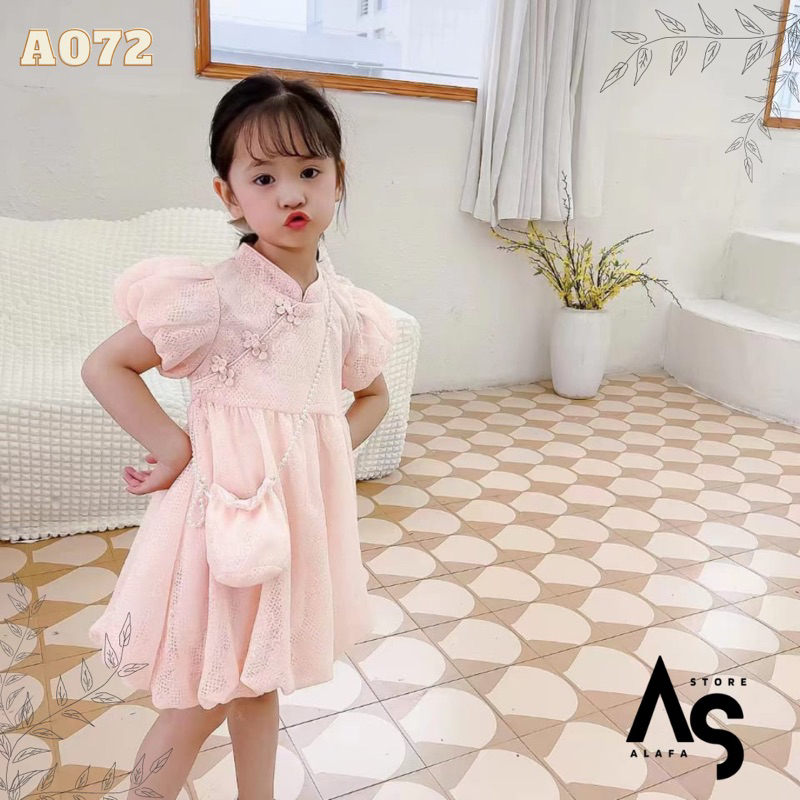 Dress anak Import super premium A072 - Dress pesta 3-5 Tahun