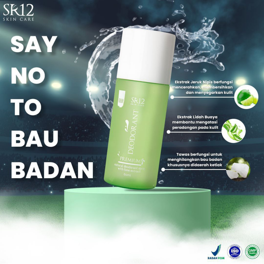 DEODORANT SPRAY SR12 PREMIUM Anti Bau Badan Minggat Mencerahkan Ketiak Aman Best Seller Resmi BLILA