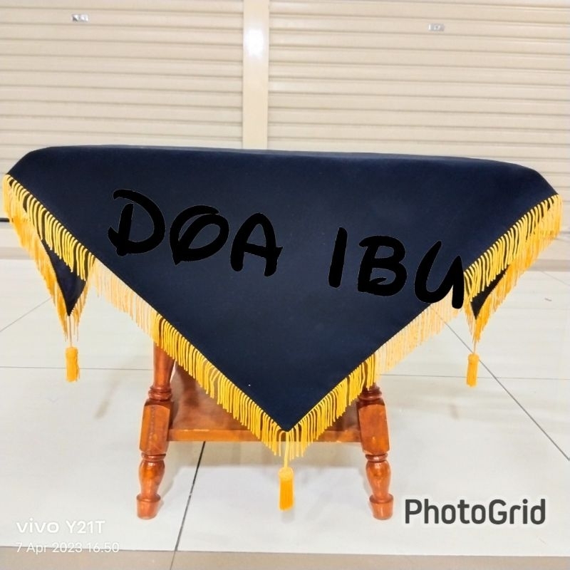

best seller alas baki paskibra alas baki upacara bendera warna biru dongker pake rumbai polos ready stock