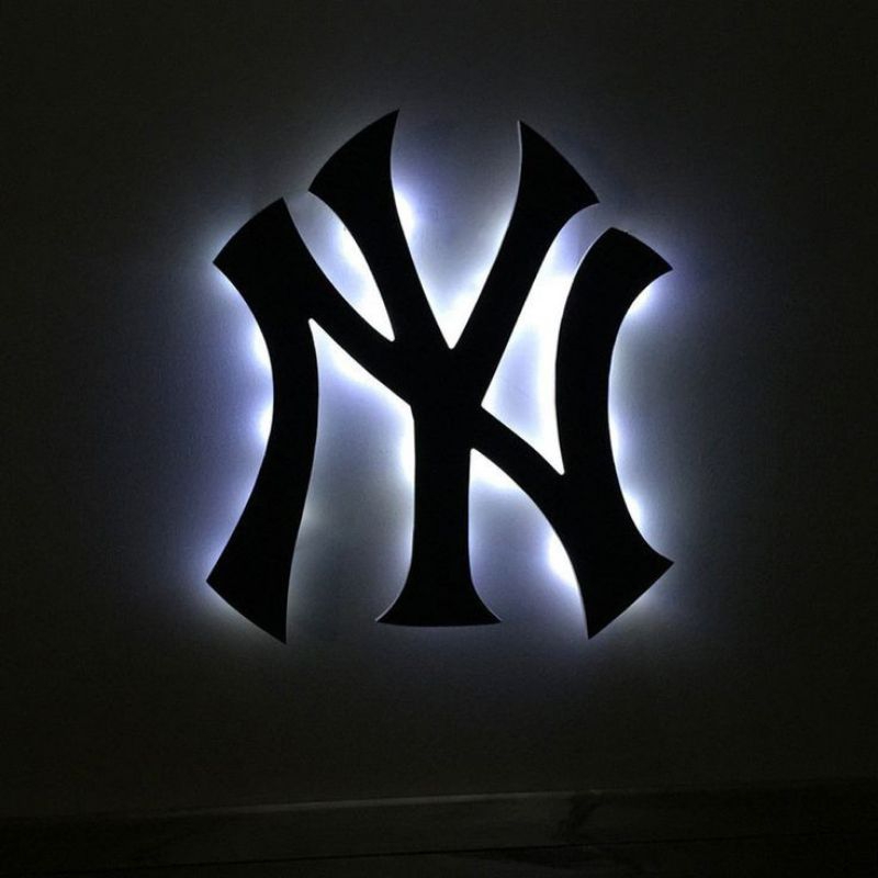 Lampu tidur kamar cowok aesthetic logo ny yankess newyork