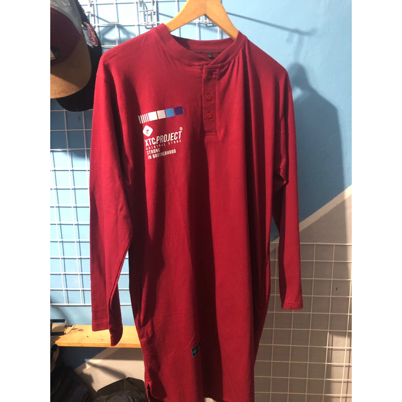 Baju koko / kurta XTC Project Maroon XTC INDONESIA XP2 (VENDOR DAN LABEL RESMI DPP XTC INDONESIA)