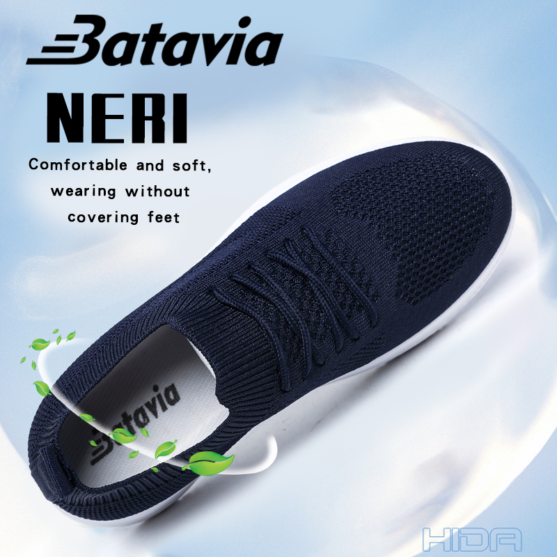 （COD）Batavia Sepatu wanita anyaman terbang baru yang nyaman dan bernapas, sepatu olahraga wanita, sepatu kerja, sepatu joging siswa N12