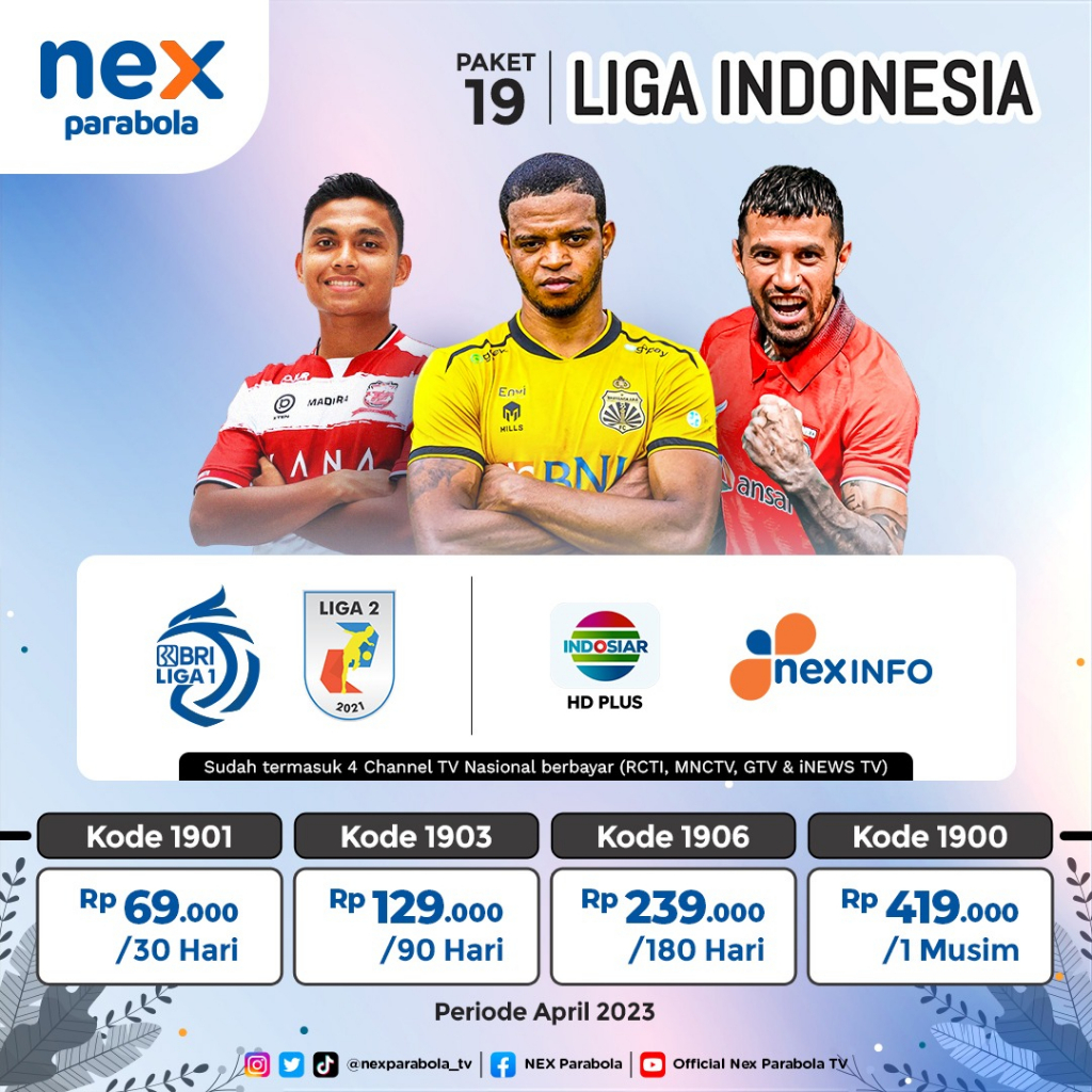 Promo Paket Liga Indonesia Nex Parabola 30 Hari.