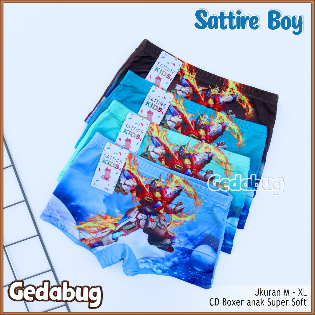 6 Pcs - CD Boxer Celana dalam anak SATTIRE BOY Pakaian dalam anak laki laki