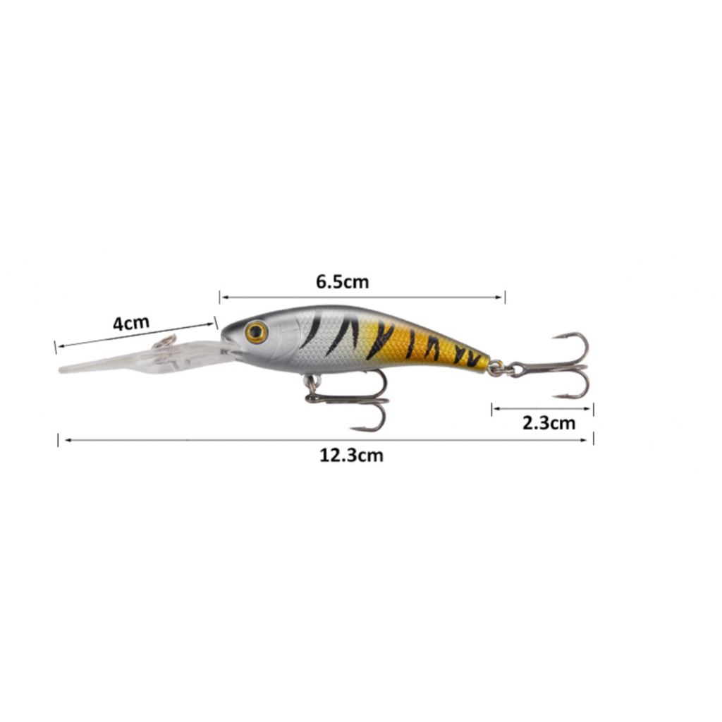 Umpan minnow /Umpan pancing tiruan ikan lidah panjang berat 9gram panjang 12 cm