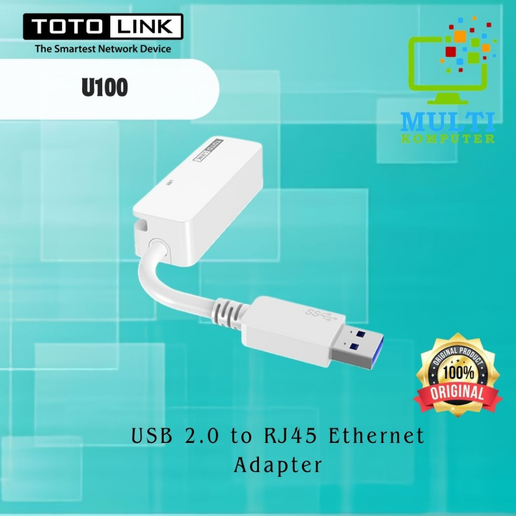 TOTOLINK U100 USB 2.0 TO RJ45 ETHERNET ADAPTER